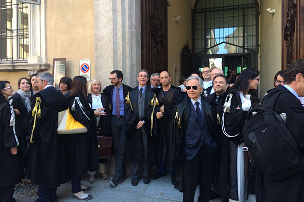 Protesta degli avvocati (Foto: Archivio Fotografico Camera Penale di Novara).
