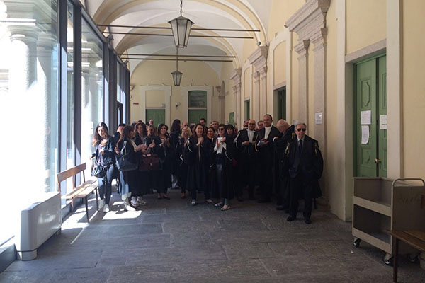 Protesta degli avvocati (Foto: Archivio Fotografico Camera Penale di Novara).