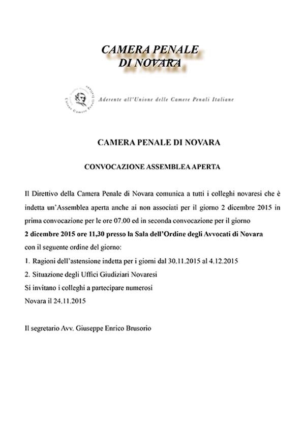 Convocazione assemblea aperta. Convocazione assemblea aperta.