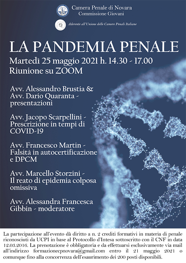 La pandemia penale. La pandemia penale.