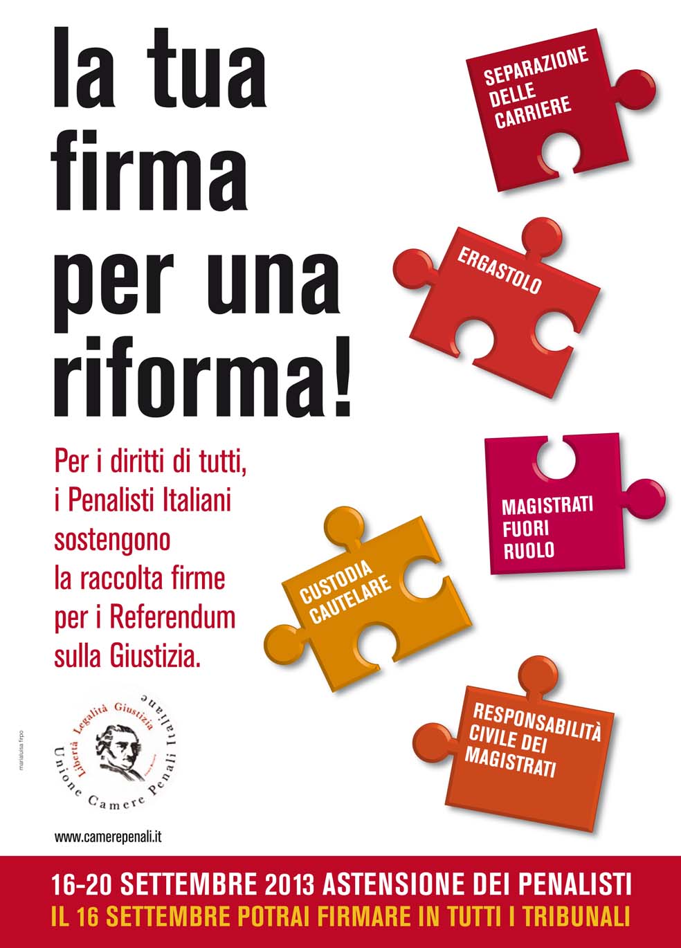 16, 17, 18, 19 e 20 Settembre 2012: Astensione delle udienze.